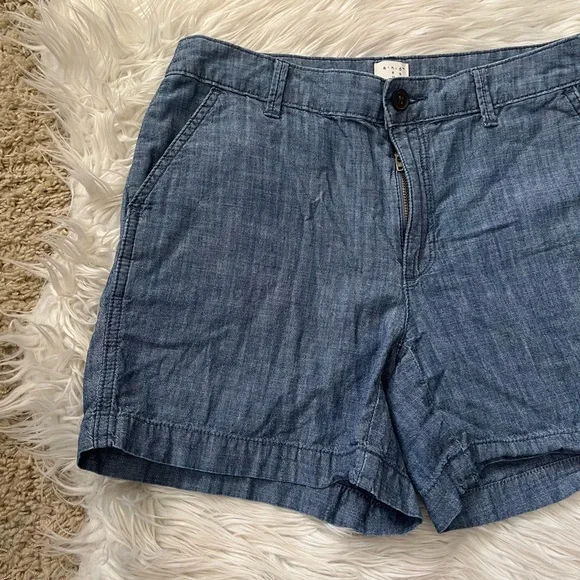 {A New Day} Chambray Shorts in Blue - Womens 4 - Picture 4 of 12